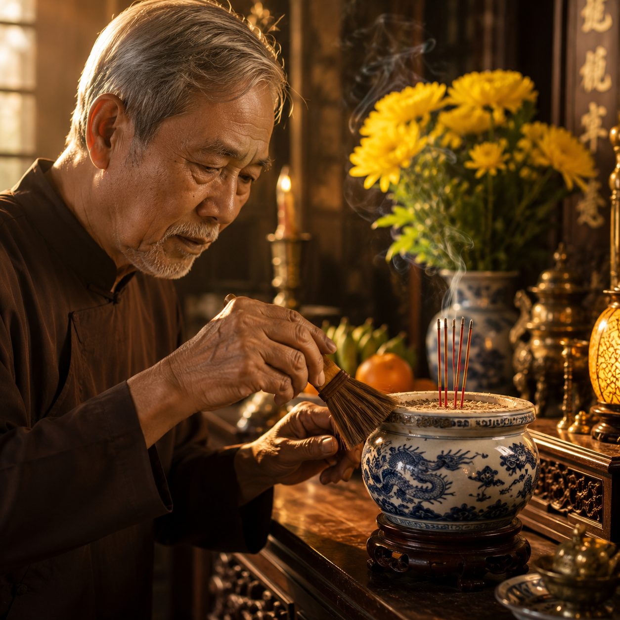 Có nên dùng chổi bao sái ban thờ không? 99% Người đang làm sai