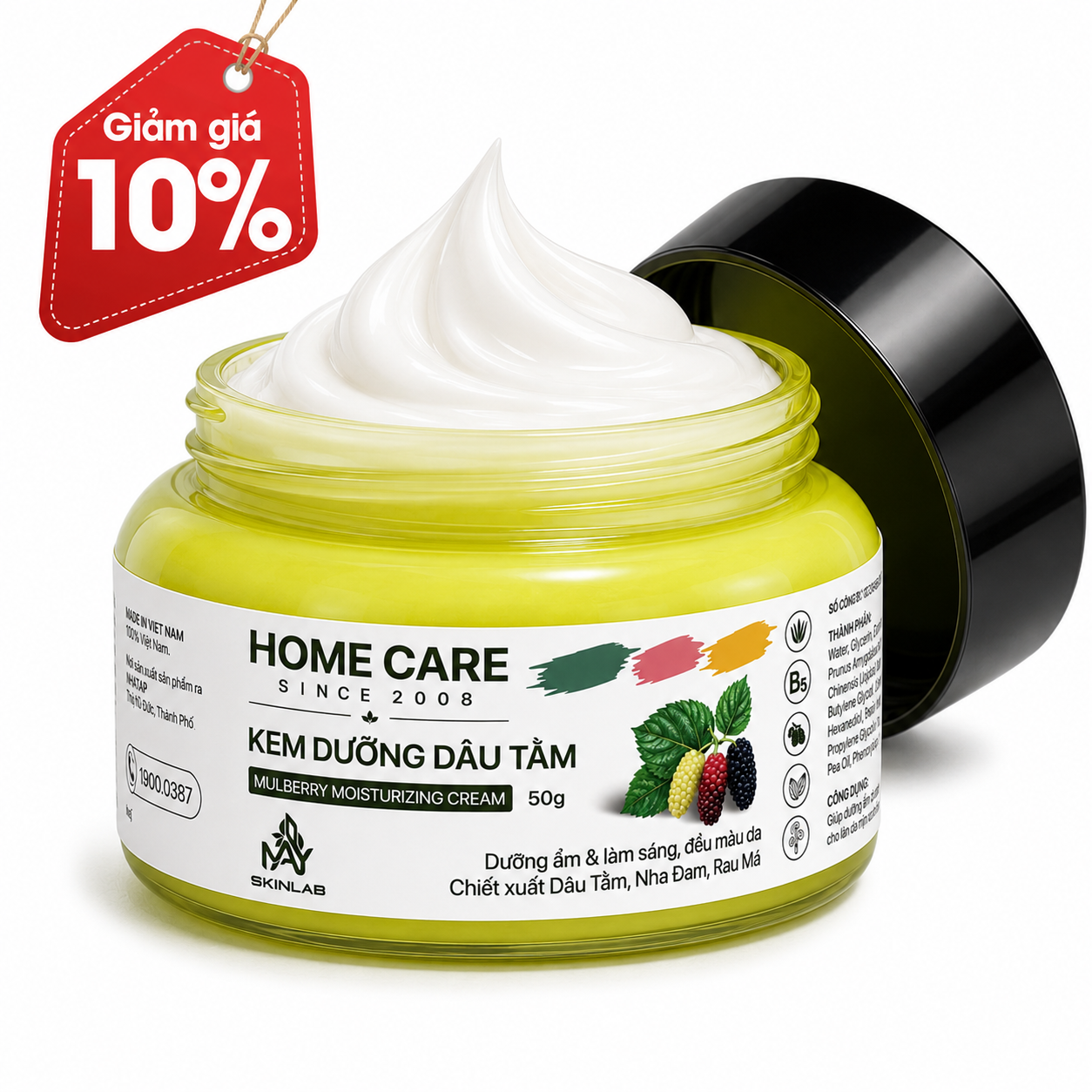 Kem Dưỡng Da Làm Sáng, Đều Màu Da Từ Dâu Tằm, Nha Đam, Rau Má Chính Hãng Home Care
