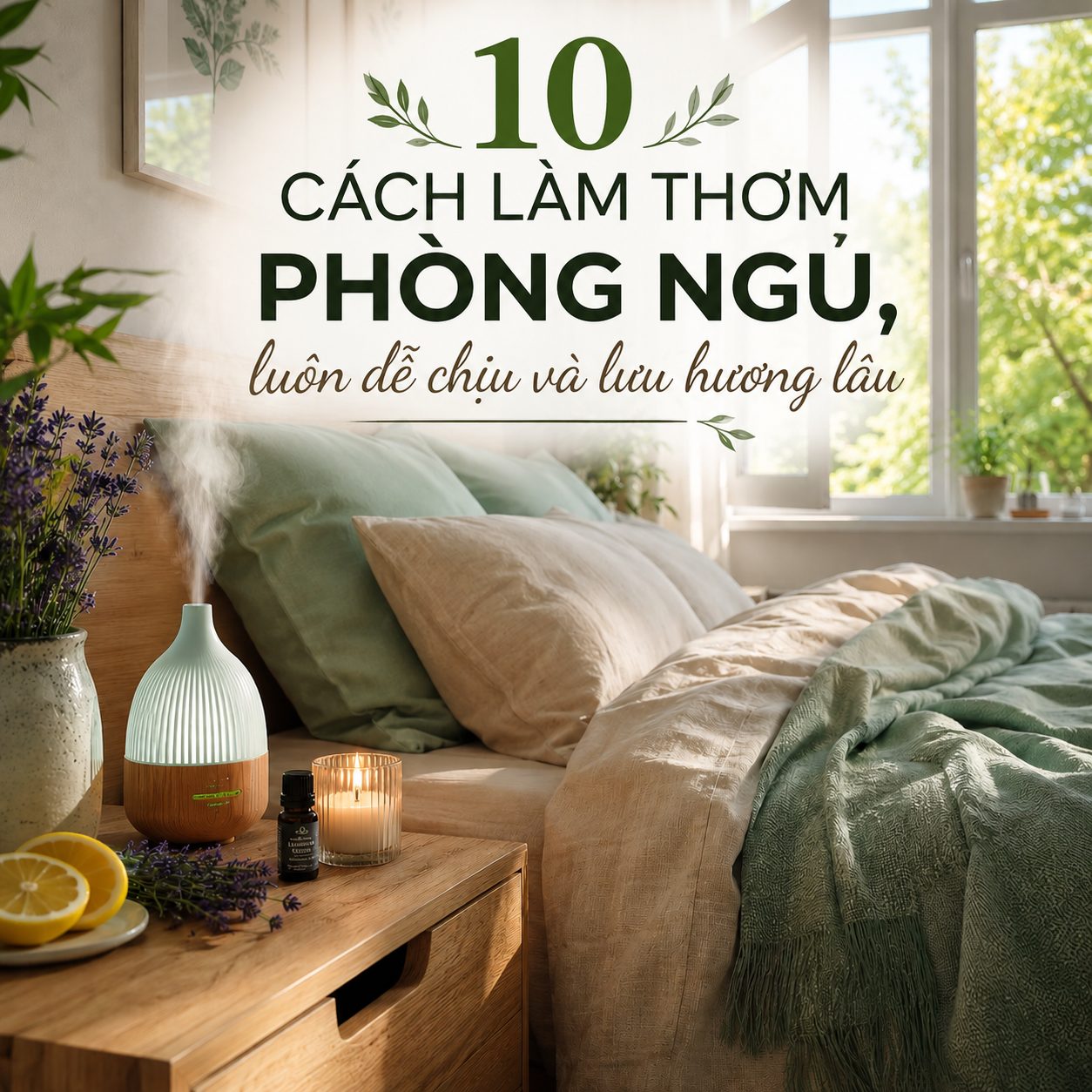 10 cách làm thơm phòng ngủ, luôn dễ chịu và lưu hương lâu