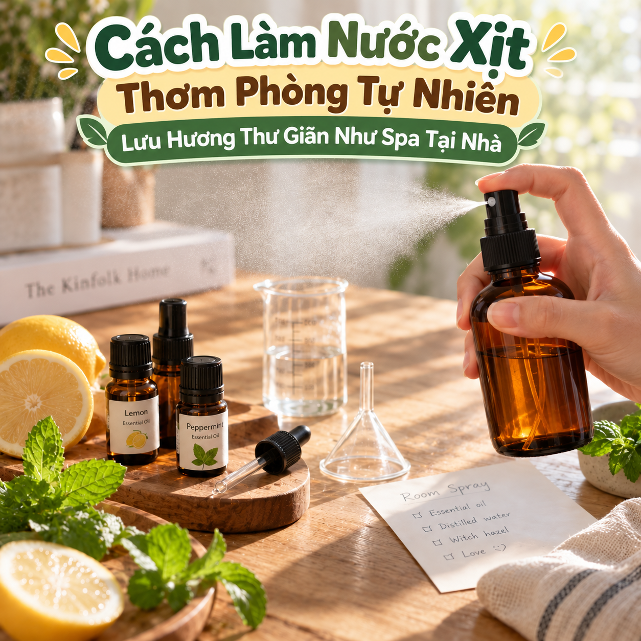 Cách Làm Nước Xịt Thơm Phòng Tự Nhiên Lưu Hương Thư Giãn Như Spa Tại Nhà