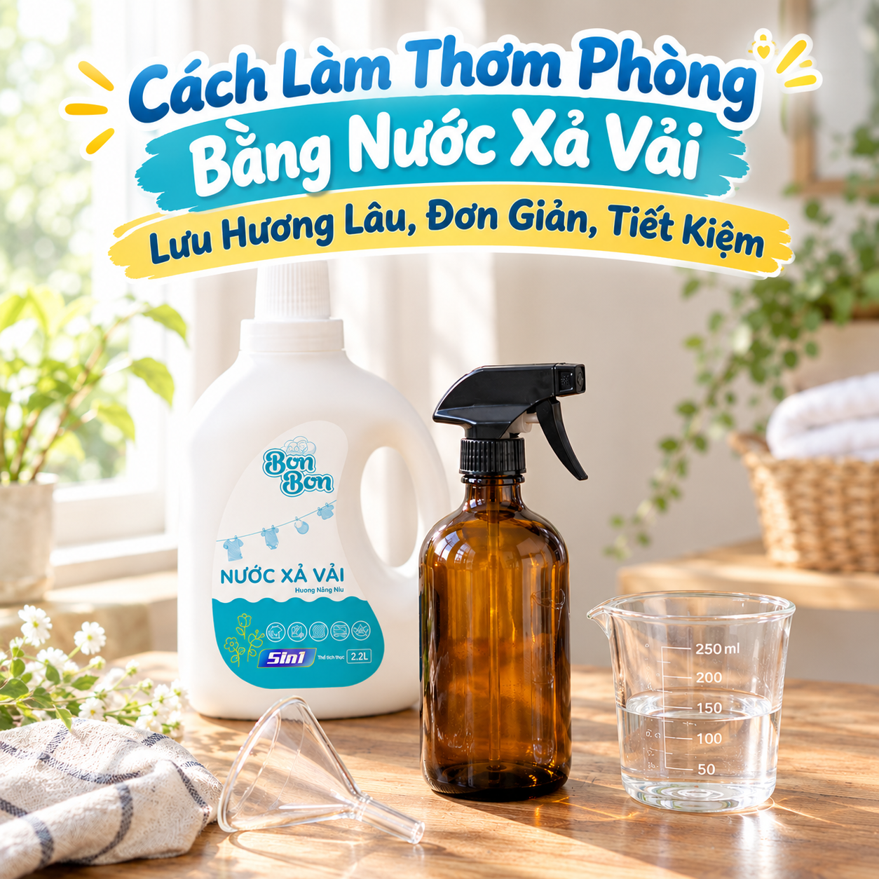 Cách Làm Thơm Phòng Bằng Nước Xả Vải Lưu Hương Lâu, Đơn Giản, Tiết Kiệm